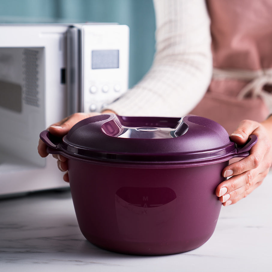 rijstkoker voor de magnetron paarse kool