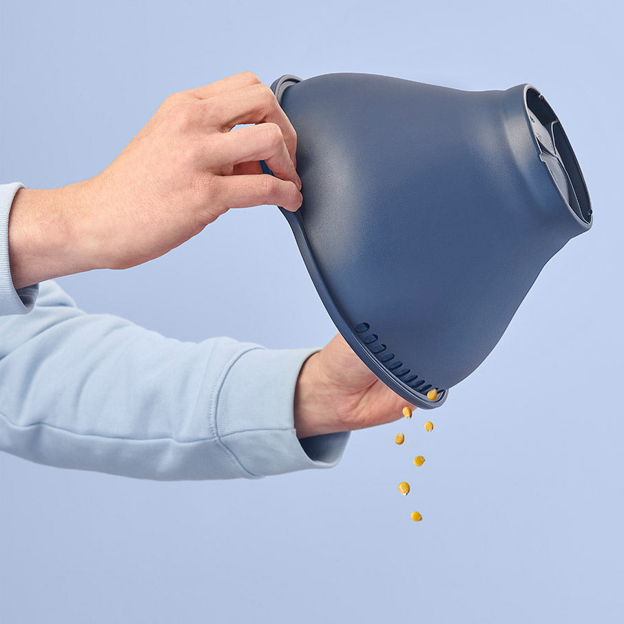 tupperware wow pop magnetronpopcornmaker alles-in-één popcornmaker mineraalblauw nachtzee