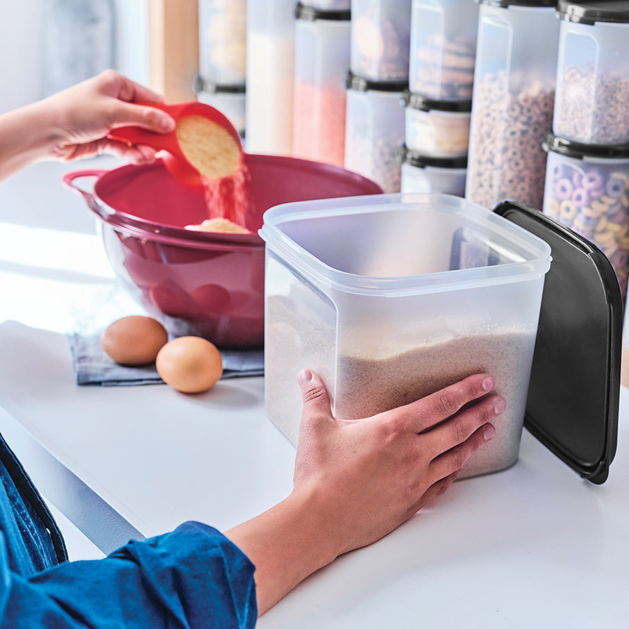 tupperware modular mates square 3 voedselbewaarcontainer gitzwart