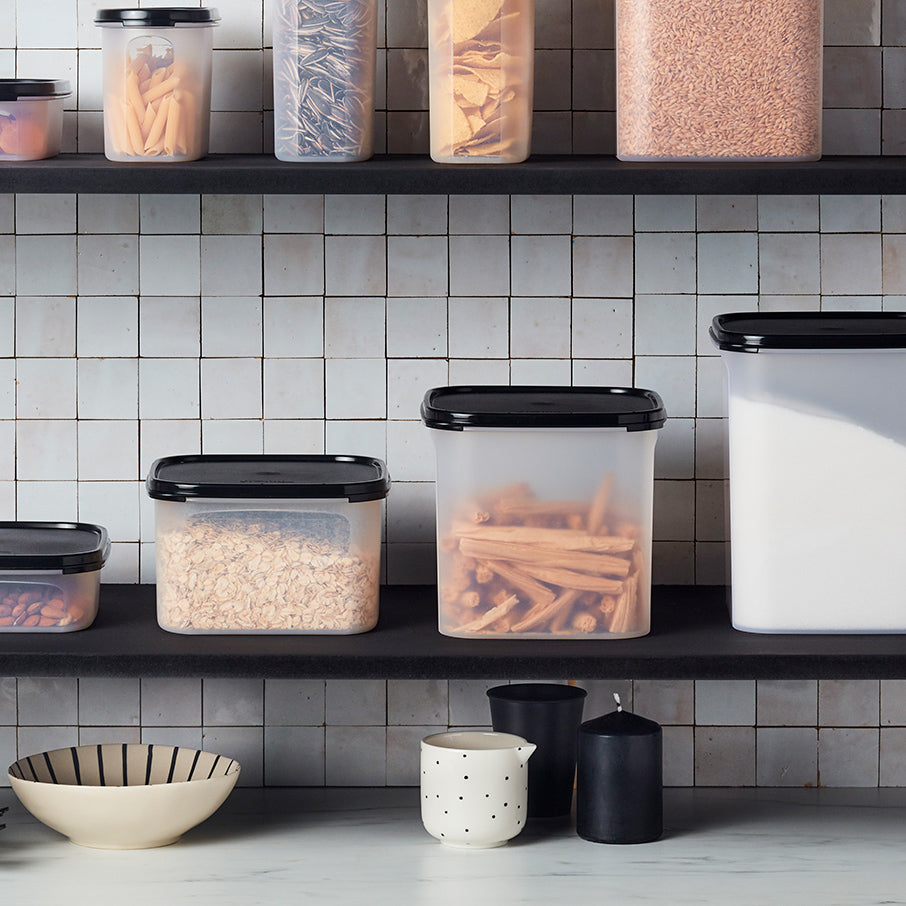 tupperware modular mates square 3 voedselbewaarcontainer gitzwart