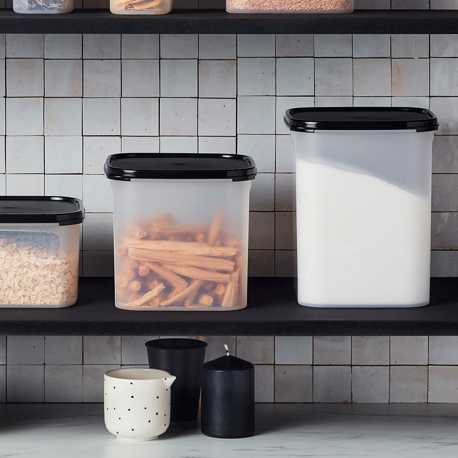 tupperware modular mates square 4 voedselbewaarcontainer gitzwart