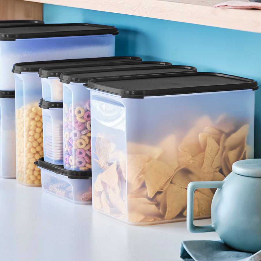 tupperware modular mates rechthoekig 4 voedselbewaarcontainer gitzwart