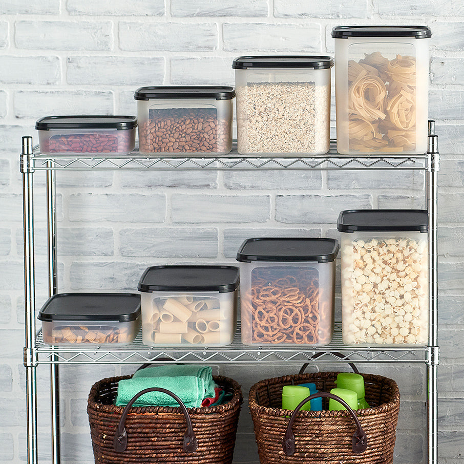 tupperware modular mates rechthoekig 4 voedselbewaarcontainer gitzwart