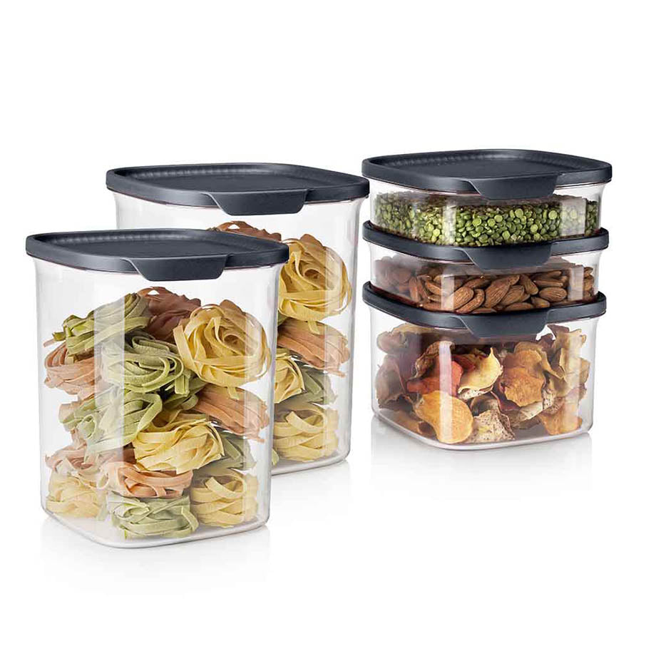 tupperware ultra clear vierkant 5-delige set cosmos afdichtringen