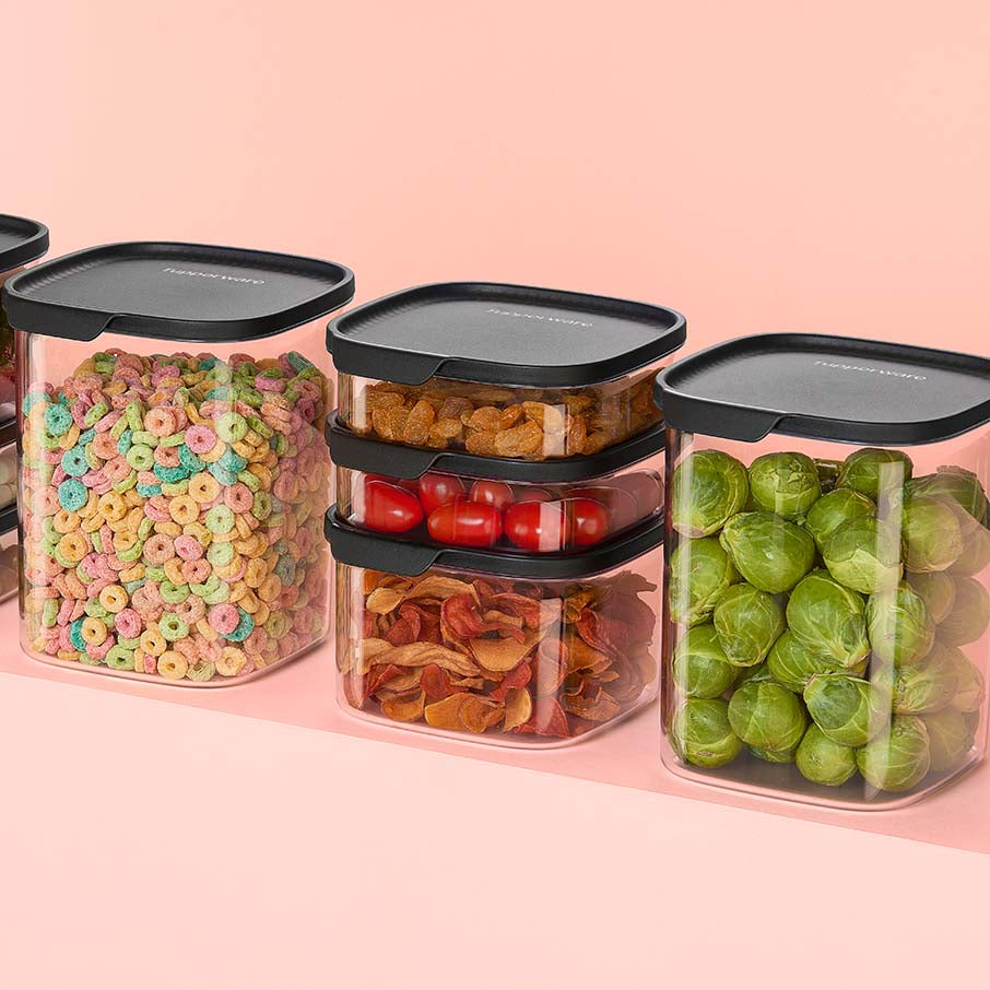 tupperware ultra clear vierkant 5-delige set cosmos afdichtringen