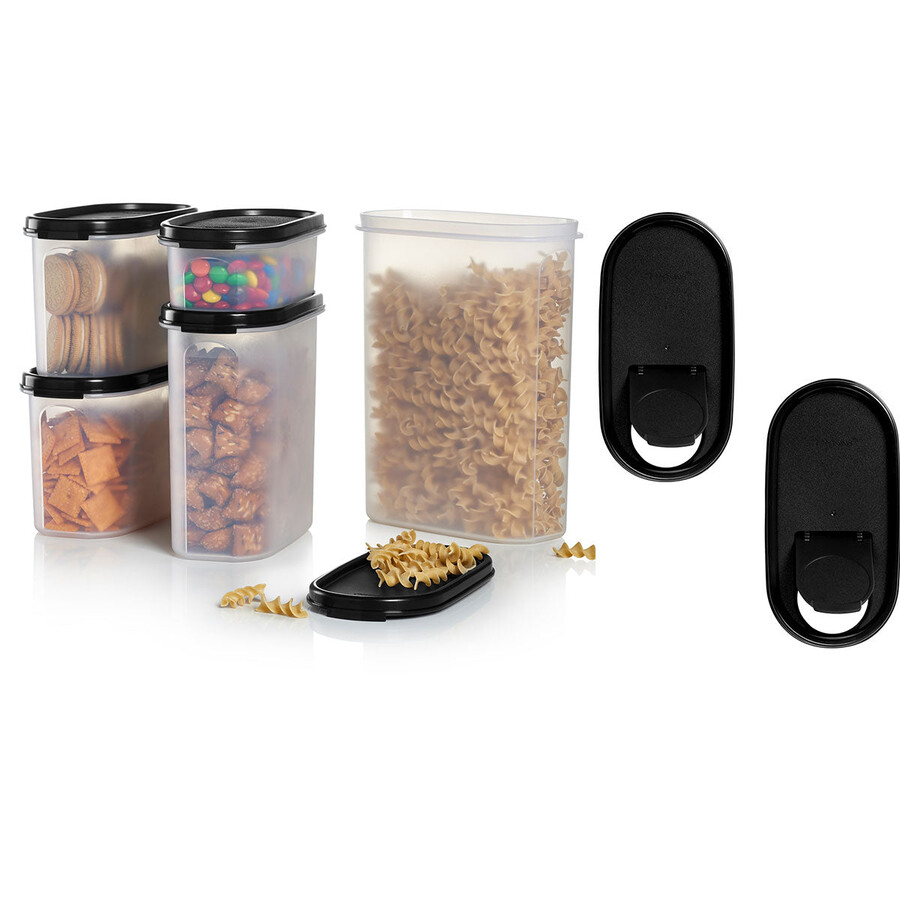 tupperware modular mates ovale set gitzwart