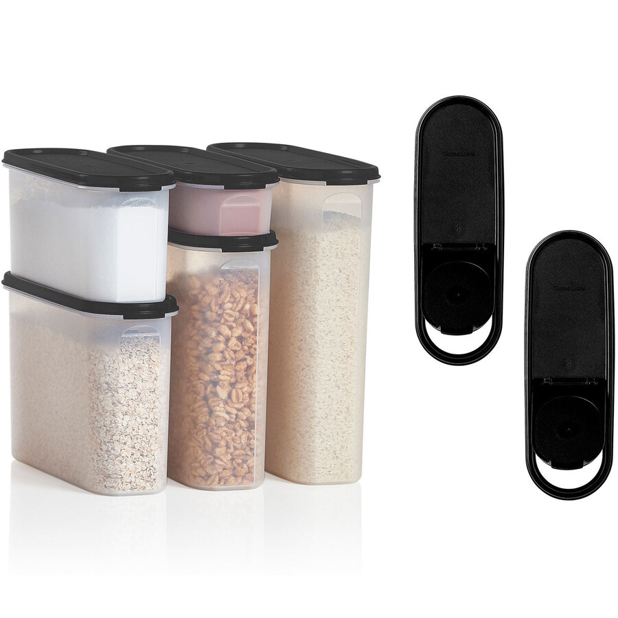 tupperware modular mates super oval set gitzwart