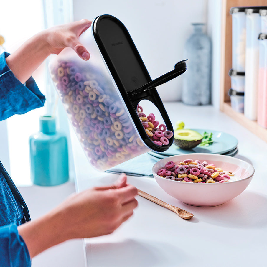 tupperware modular mates super oval gietdeksel voedselbewaring gitzwart