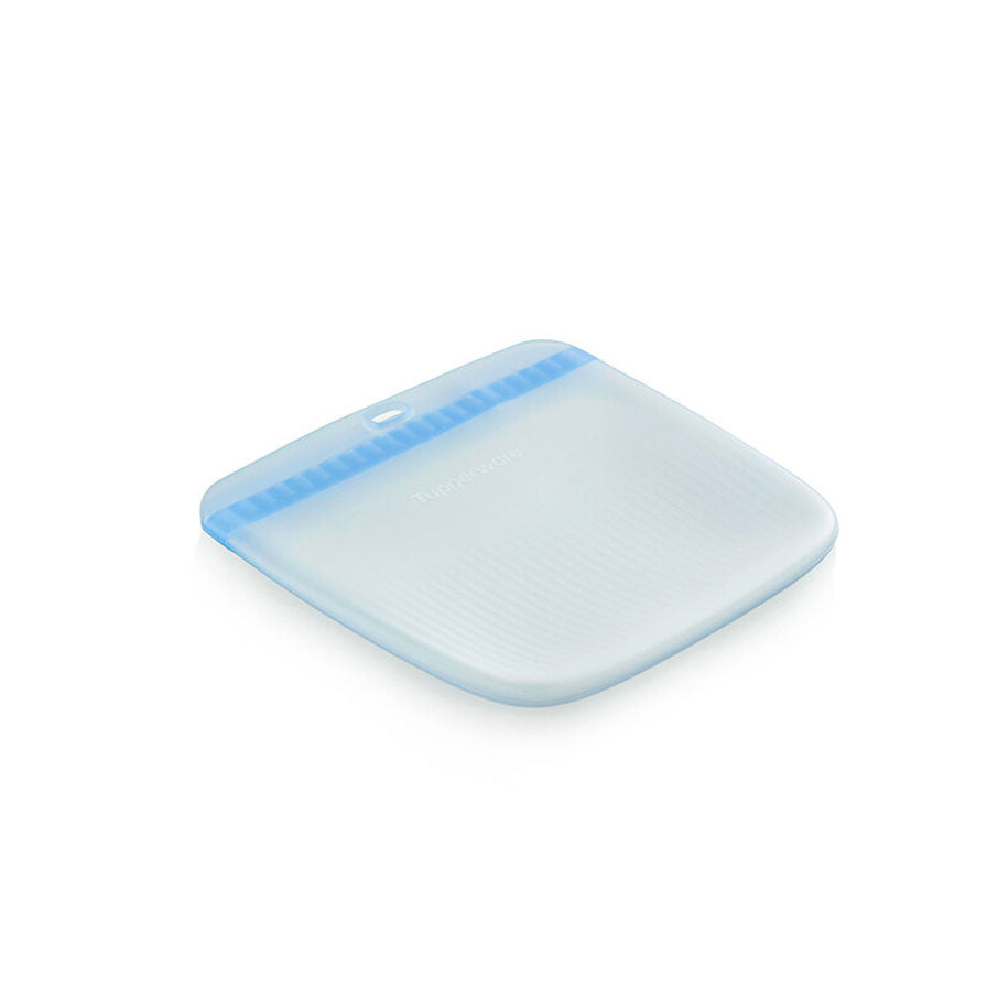 ultieme slanke siliconen tas medium transparant aquamarijn