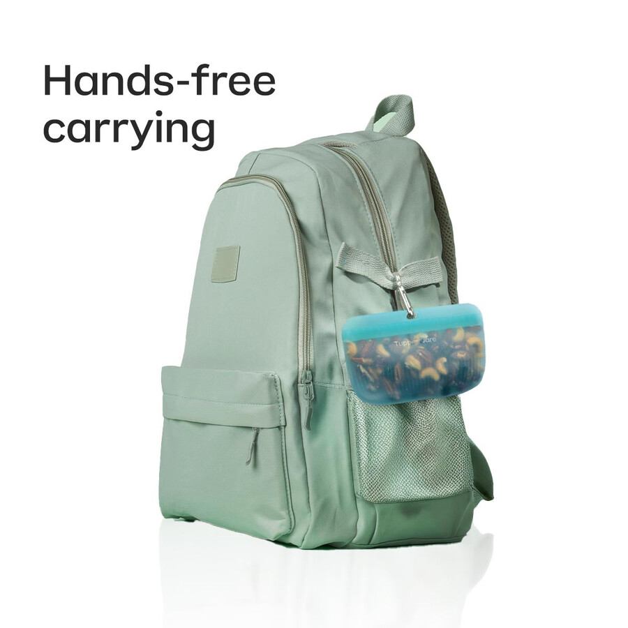 ultieme slanke siliconen tas medium transparant aquamarijn
