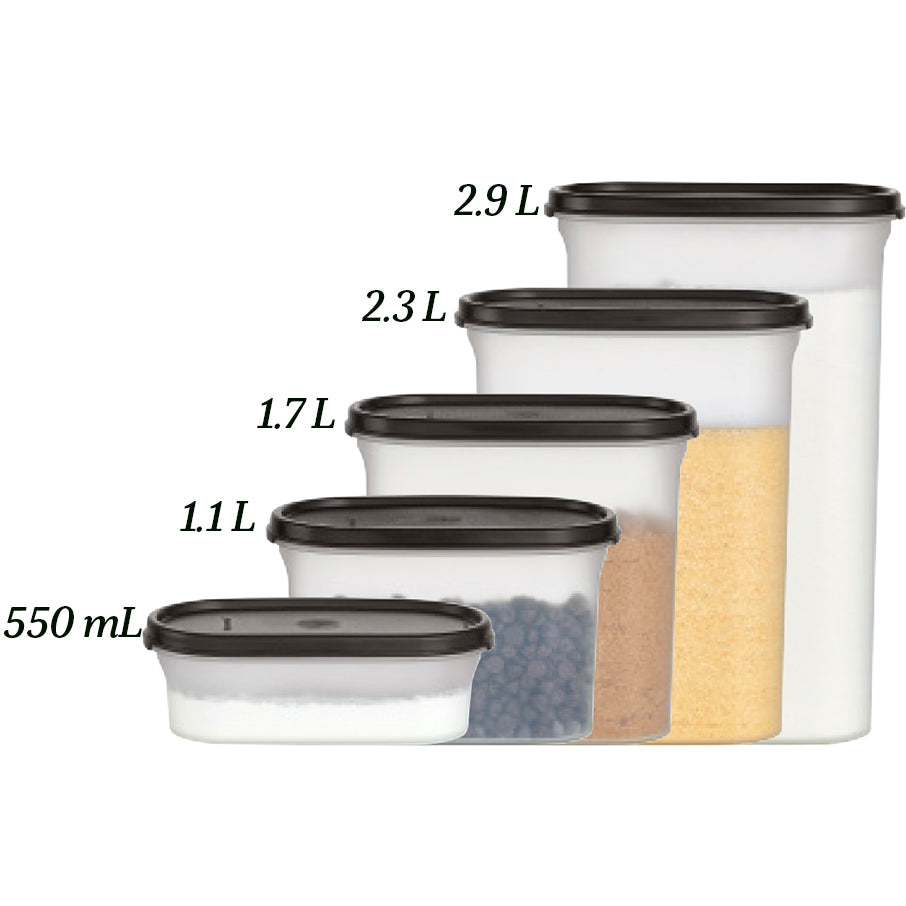 tupperware modular mates ovaal 3 voedselbewaarcontainer gitzwart