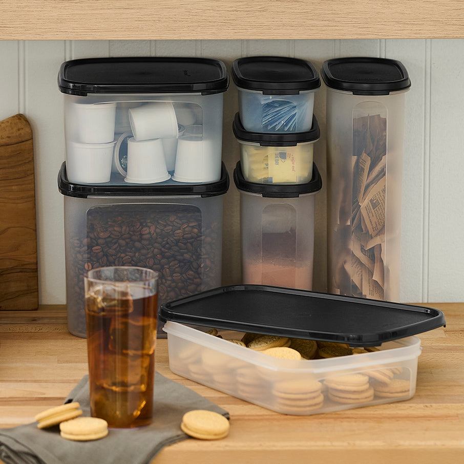 tupperware modular mates rechthoekig 1 voedselbewaarcontainer gitzwart