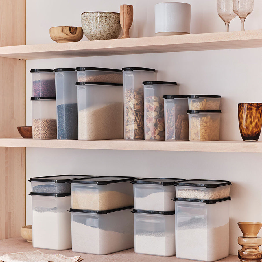 tupperware modular mates rechthoekig 2 voedselbewaarcontainer gitzwart