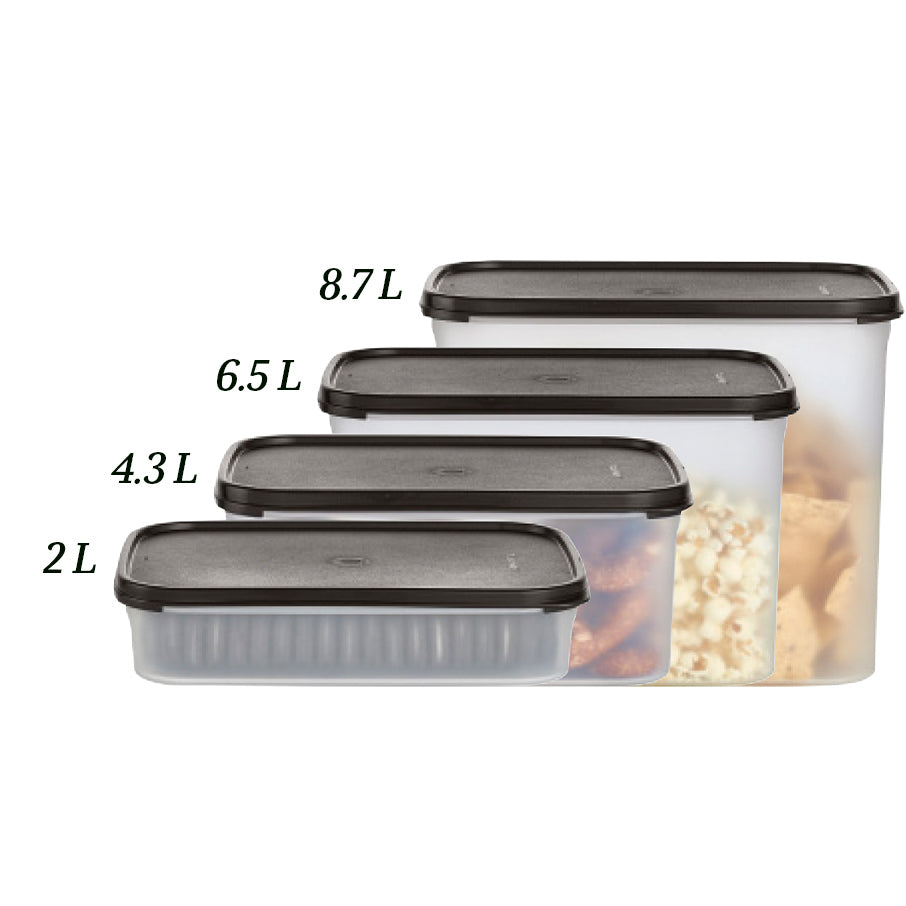 tupperware modular mates rechthoekig 2 voedselbewaarcontainer gitzwart