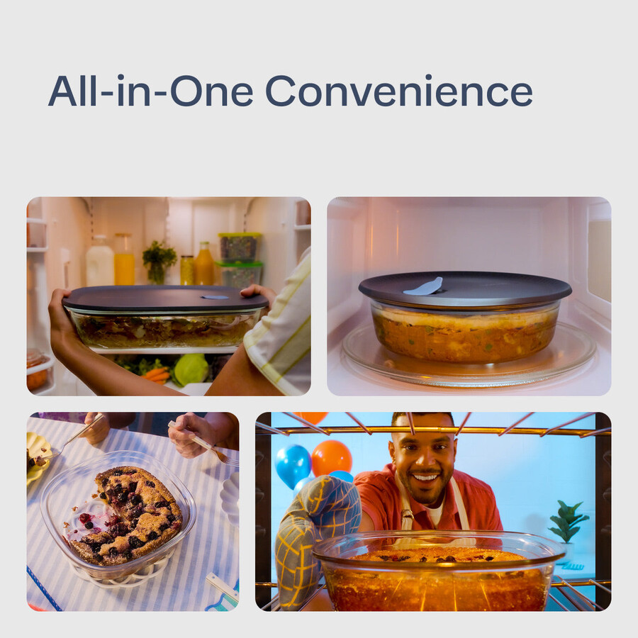 tupperware voila ronde glazen ovenschaal luchtdichte voedselbewaarschaal