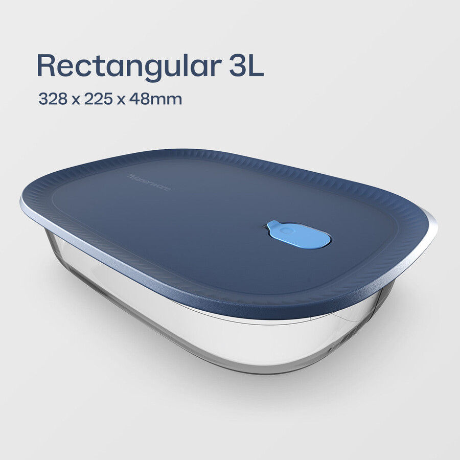 tupperware voila glazen rechthoekige xl bakvorm luchtdichte bakvorm