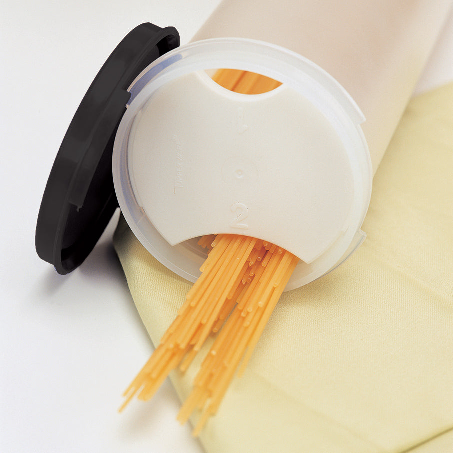 tupperware modular mates spaghetti dispenser pasta bewaarcontainer gitzwart