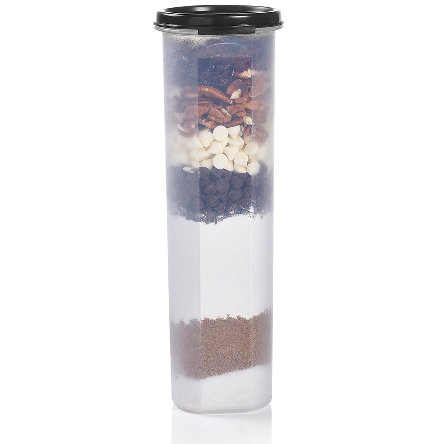 tupperware modular mates spaghetti dispenser pasta bewaarcontainer gitzwart