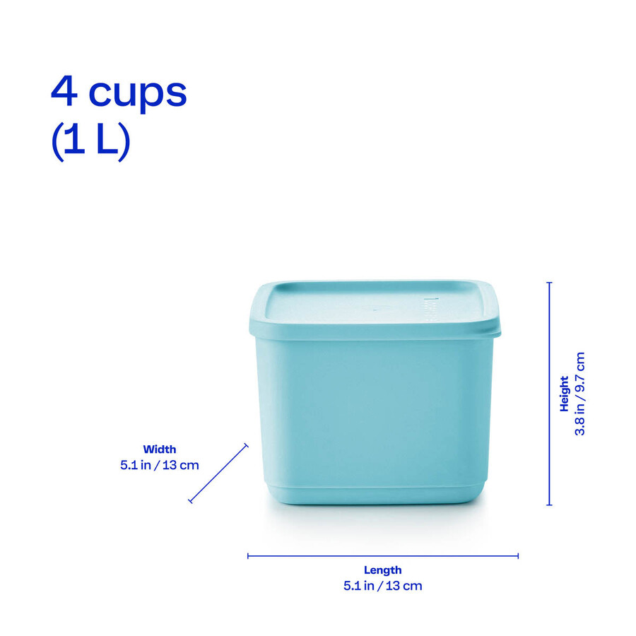 basic bright 6-delige set vierkant blauw