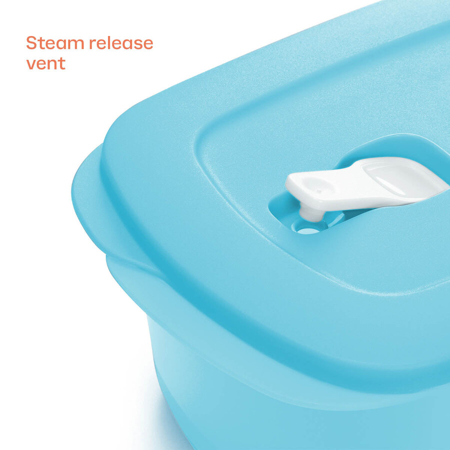crystalwave rechthoekige schaal met vakjes blauw