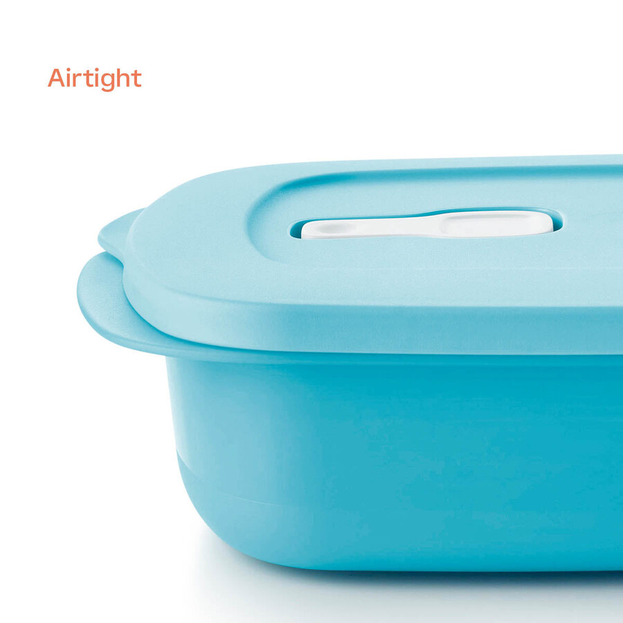crystalwave rechthoekige schaal met vakjes blauw