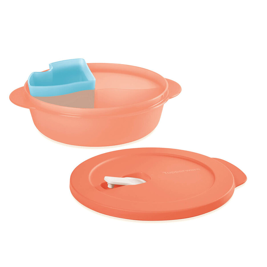 crystalwave plus lunch n dish met koude beker oranje blauw