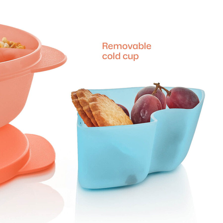 crystalwave plus lunch n dish met koude beker oranje blauw