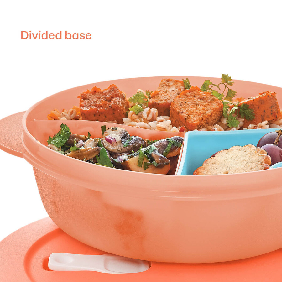 crystalwave plus lunch n dish met koude beker oranje blauw