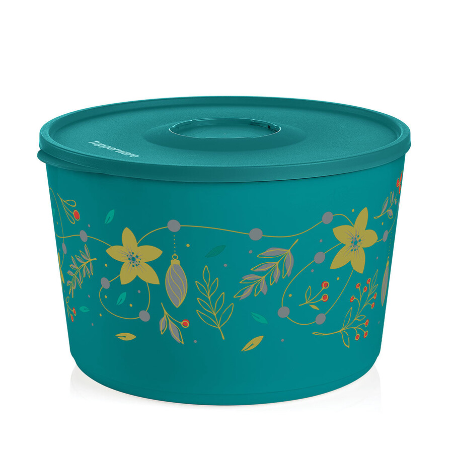 tupperware holiday holly serveerschaal voedselbewaring 28 kopjes 66 liter mysterieus groen