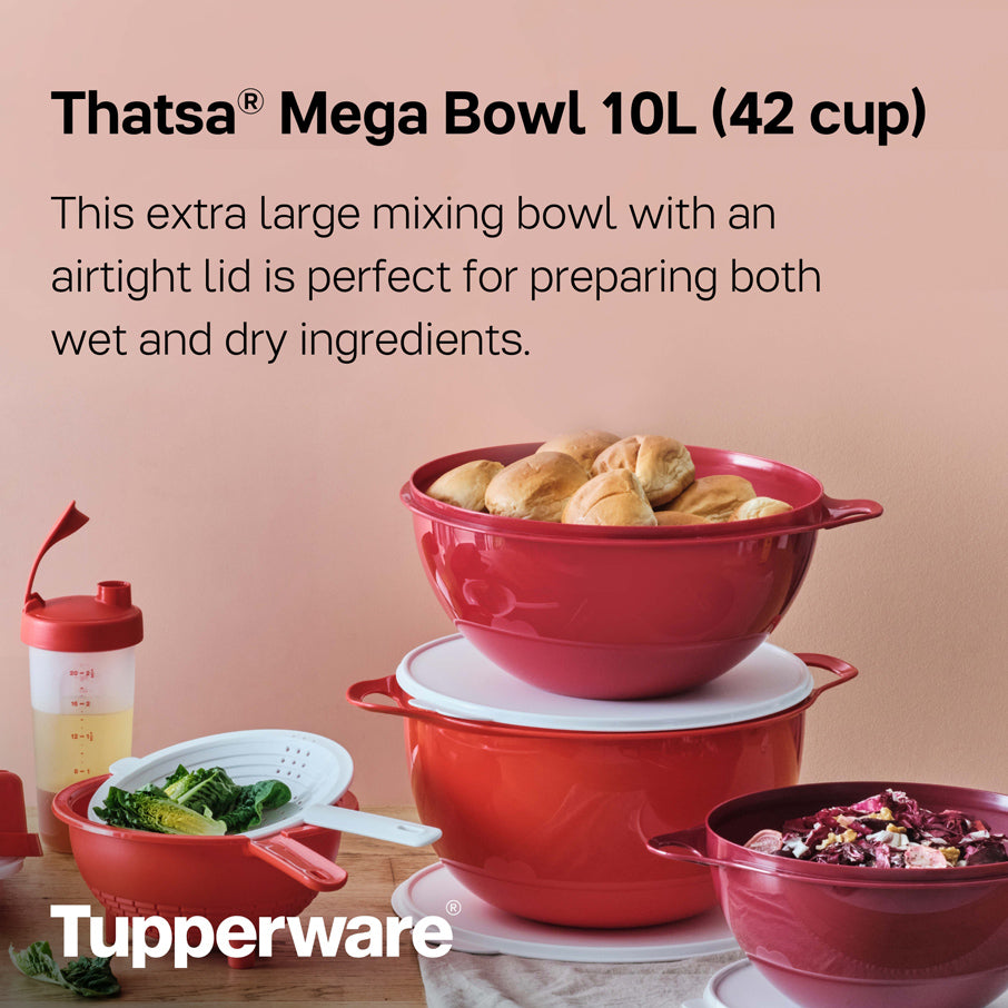 tupperware thatsa mega bowl luchtdichte lekvrije mengkom 42 cu chili
