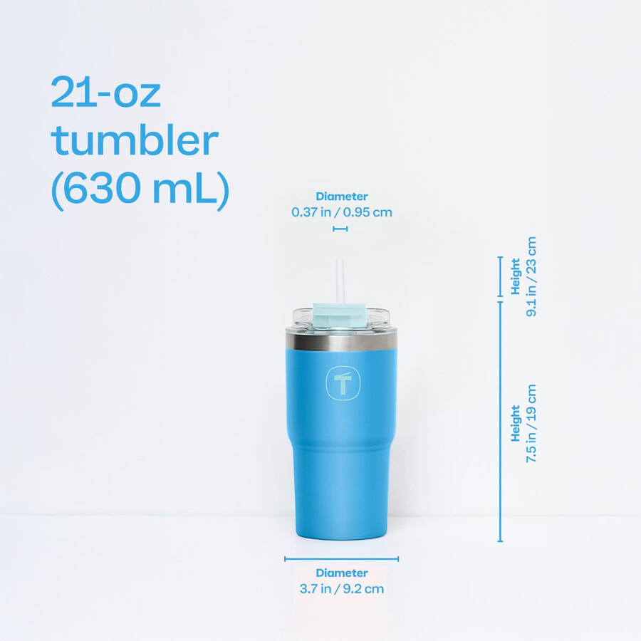 tupperware big t drinkbeker 630 ml daybreak-blauw