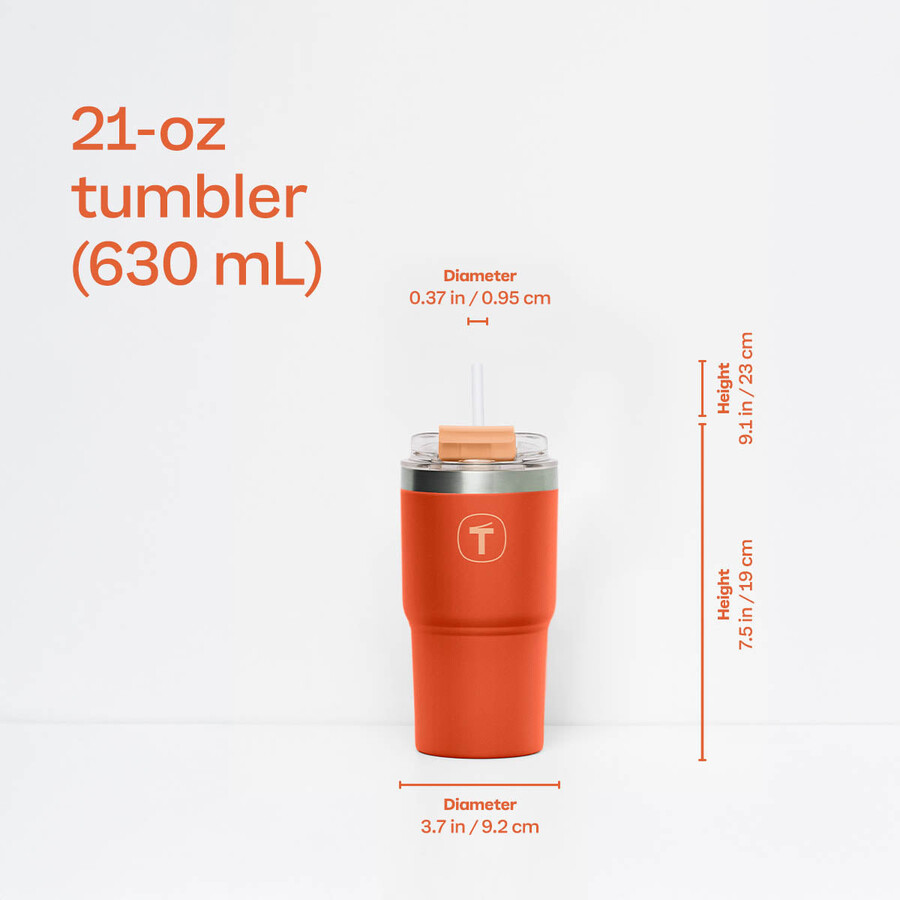 tupperware big t drinkbeker 21 oz 630 ml marigold-muse