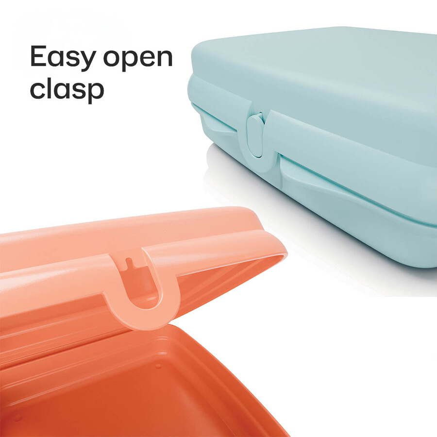 tupperware sandwich keepers - 2 gemakkelijk te openen lunchboxen voor kinderen