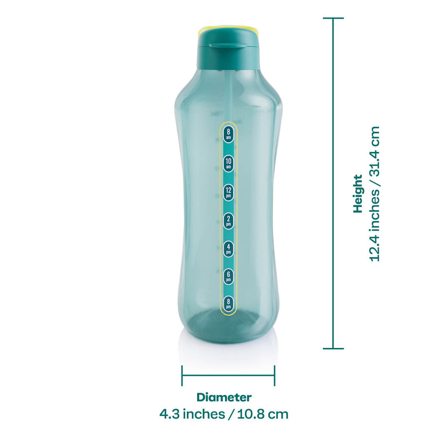 tupperware aquavibe waterfles 2 liter groen mysterieus groen