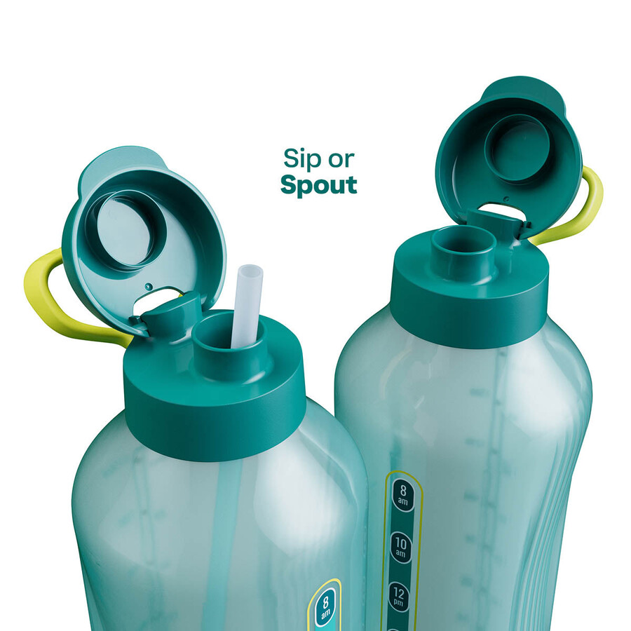 tupperware aquavibe waterfles 2 liter groen mysterieus groen
